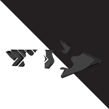 Spotted 3d symbol with a transparent background Stock Illustration