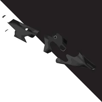 Spotted 3d symbol with a transparent background Stock-Illustration