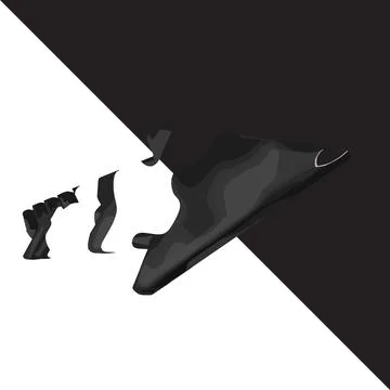 Spotted 3d symbol with a transparent background Stock Illustration