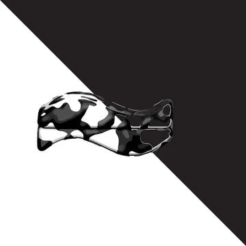 Spotted 3d symbol with a transparent background Illustrazione stock