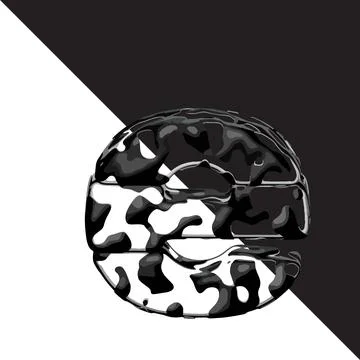 Spotted 3d symbol with a transparent background. letter e Stock Illustration
