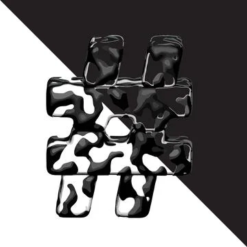 Spotted 3d symbol with a transparent background Stock Illustration