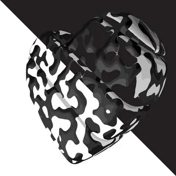 Spotted 3d symbol with a transparent background Stock-Illustration