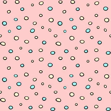 Spotted abstract vector background. Seamless pattern with spots, asymmetric r Stock Illustration