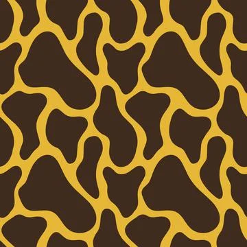 Spotted animalistic seamless pattern with giraffe spots, stylish animal print Stock Illustration