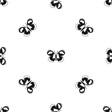 Spotted butterfly pattern seamless black Illustrazione stock