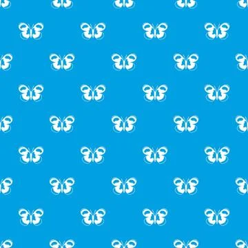 Spotted butterfly pattern seamless blue Illustrazione stock