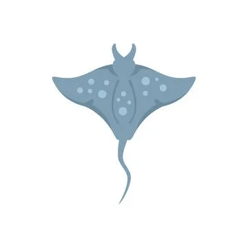 Spotted eagle ray swimming underwater gracefully Stock Illustration