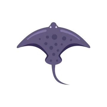 Spotted eagle ray swimming underwater marine life Stock Illustration