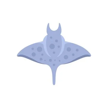 Spotted eagle ray swimming underwater with fins outspread Stock Illustration