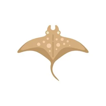 Spotted eagle ray swimming underwater in the ocean イラスト素材