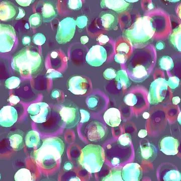 Spotted neon colored seamless pattern with blurred vision and boke effect. Stock Illustration