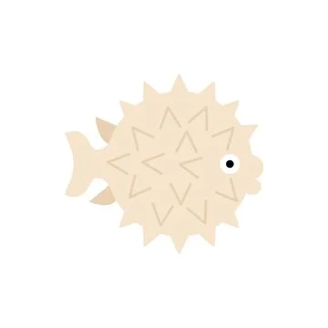 Spotted Puffer isolated. Vector illustration Stock Illustration