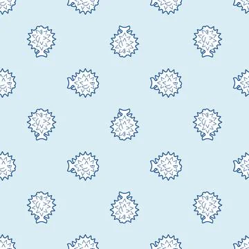Spotted Puffer pattern seamless. Baby fabric texture Illustrazione stock