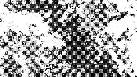 Spotted rough halftone vector texture overlay . 16x9 Monochrome abstract Stock Illustration