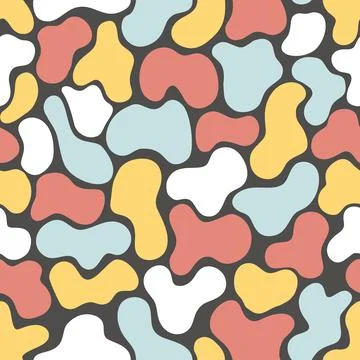 Spotted seamless pattern retro blots minimalist style in pastel colors Vector Stock Illustration