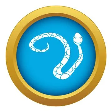 Spotted snake icon blue vector isolated Stock Illustration