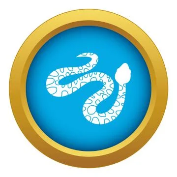 Spotted snake icon blue vector isolated Stock Illustration