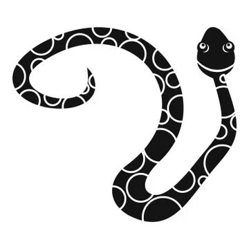 Spotted snake icon, simple style Illustration