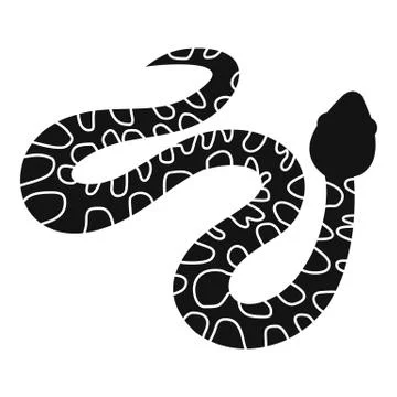 Spotted snake icon, simple style Illustration