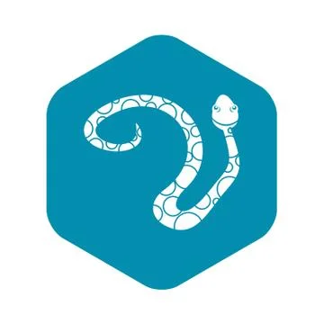 Spotted snake icon, simple style 库存插图