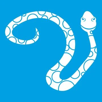 Spotted snake icon white Stock Illustration