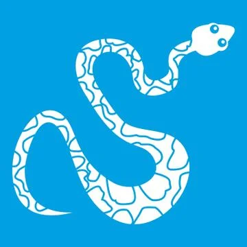Spotted snake icon white 库存插图