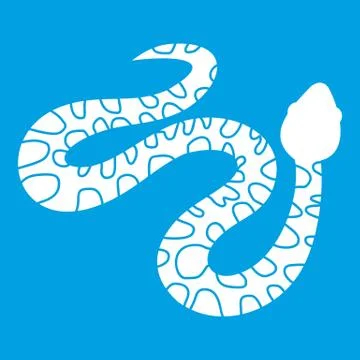 Spotted snake icon white イラスト素材