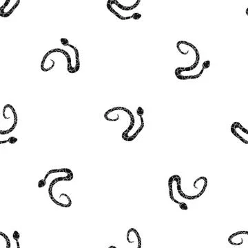 Spotted snake pattern seamless black Illustrazione stock