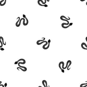Spotted snake pattern seamless black 库存插图