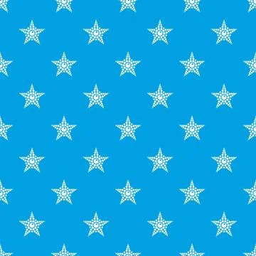 Spotted star pattern vector seamless blue 스톡 일러스트