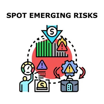 Spotting emerging business risks and financial threats Stock Illustration