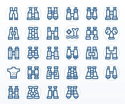 Spotting Professional Vector Set with 28 Bold Line Editable Retina Ready Icon Stock Illustration