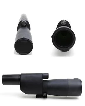 Spotting Scope on White Background Stock Photos