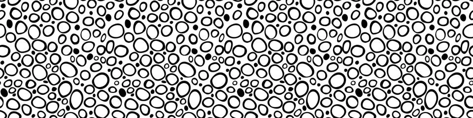 Spotty abstract vector seamless pattern. Random rings, dots, circles, spots,  Illustrazione stock