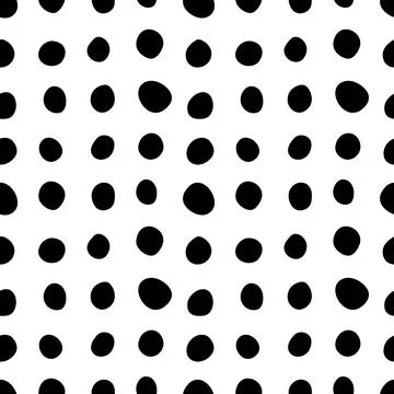 Spotty abstract vector seamless pattern. Random rings, dots, circles, spots,  Illustrazione stock