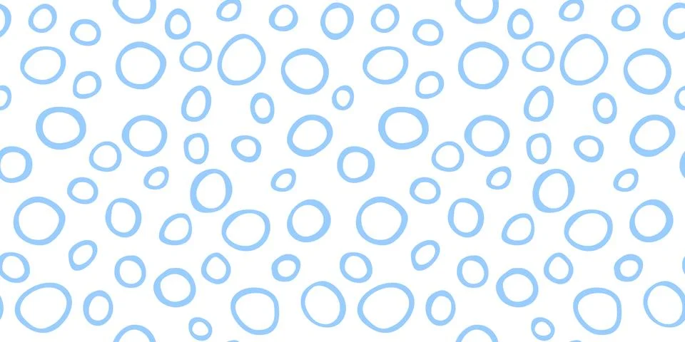 Spotty abstract vector seamless pattern. Random rings, dots, circles, spots,  Illustrazione stock