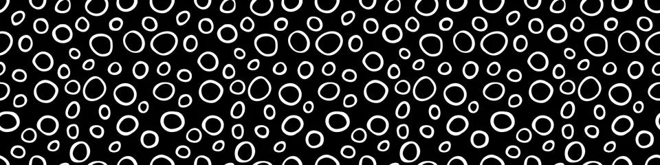 Spotty abstract vector seamless pattern. Random rings, dots, circles, spots,  Illustrazione stock