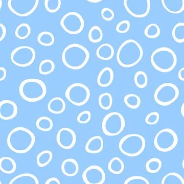 Spotty abstract vector seamless pattern. Random rings, dots, circles, spots,  Illustrazione stock