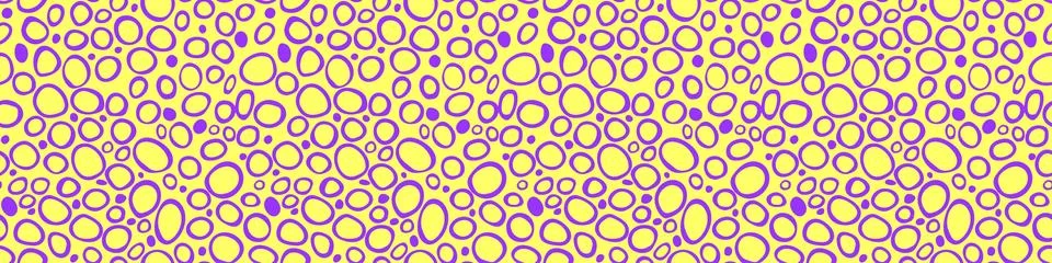 Spotty abstract vector seamless pattern. Random rings, dots, circles, spots,  Stock Illustration