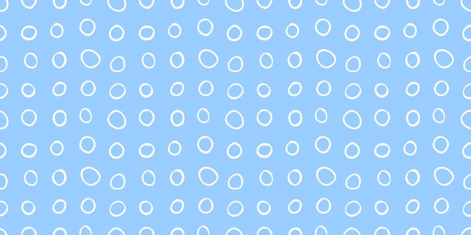 Spotty abstract vector seamless pattern. Random rings, circles, spots, stains Stock Illustration