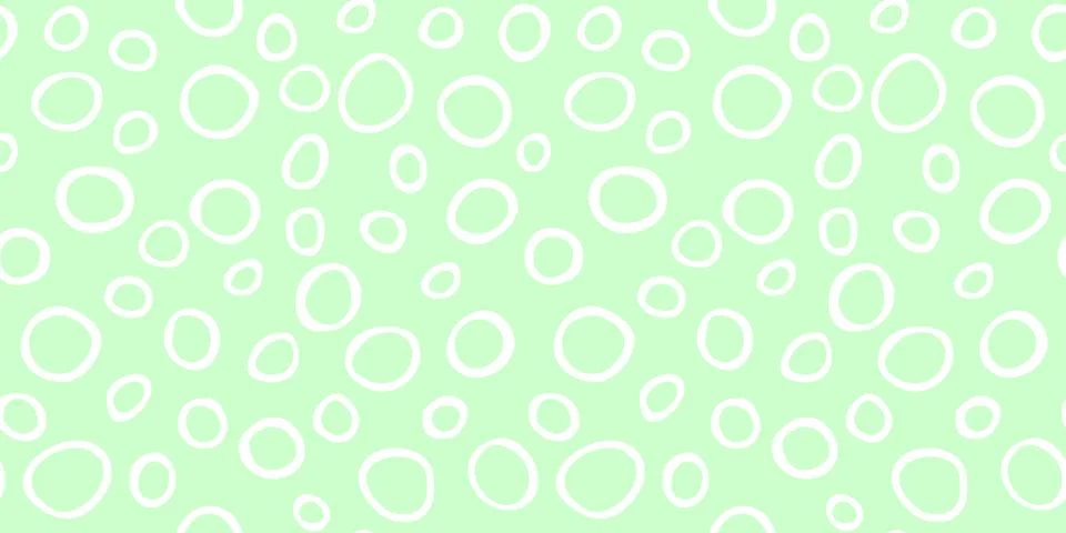 Spotty abstract vector seamless pattern. Random rings, dots, circles, spots,  Stock Illustration