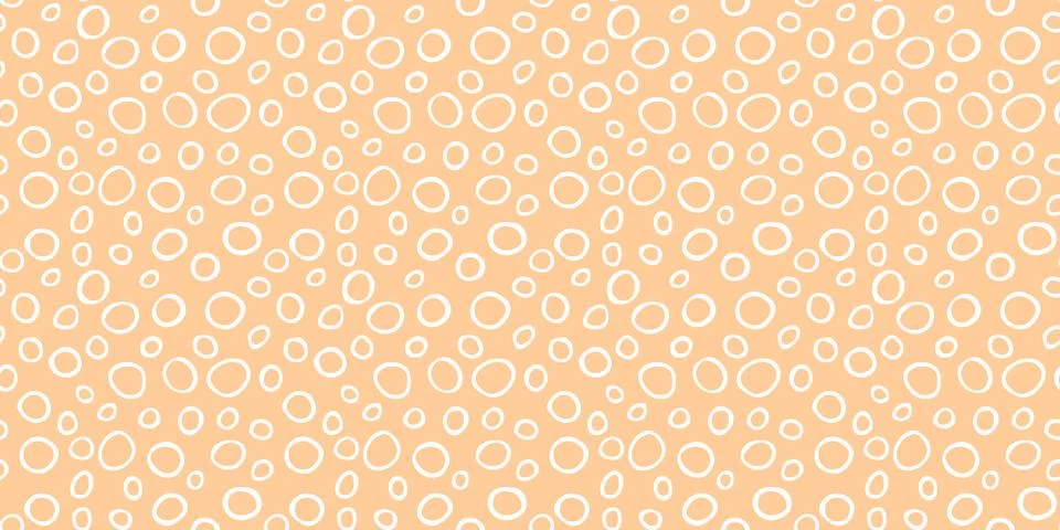 Spotty abstract vector seamless pattern. Random rings, dots, circles, spots,  Stock Illustration