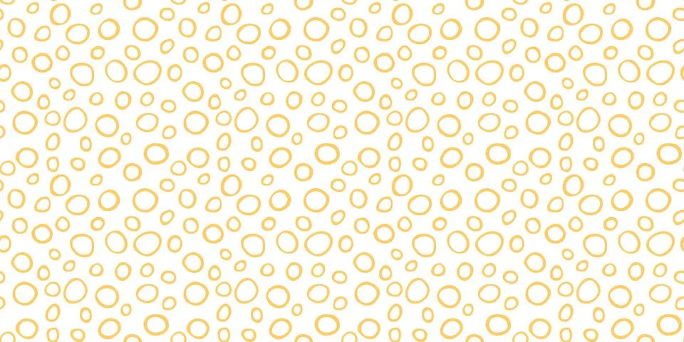 Spotty abstract vector seamless pattern. Random rings, dots, circles, spots,  Stock Illustration