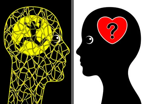 Spouse with mental illness Illustrazione stock