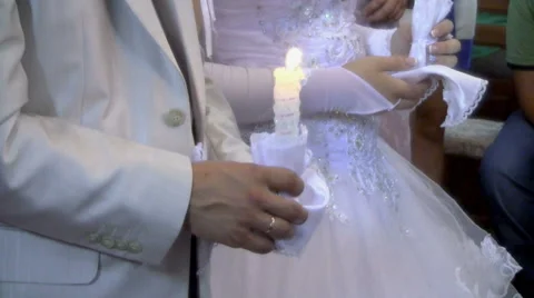 Spouses of with candles Video stock 46773089