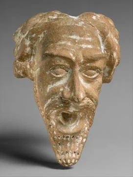 Spout in the form of a man's head ca. A.D. 1st2nd century Parthian This spo.. Foto stock