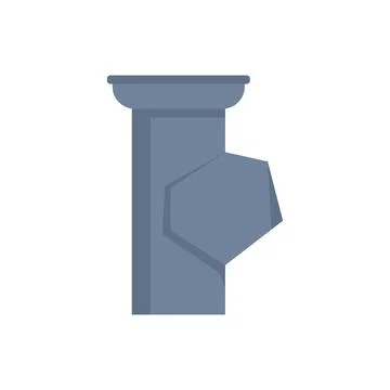 Spout gutter icon flat isolated Stock Illustration