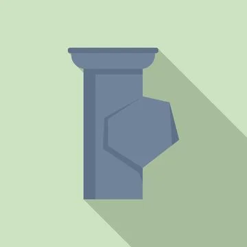 Spout gutter icon, flat style Stock Illustration