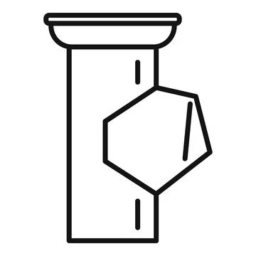 Spout gutter icon, outline style Stock Illustration
